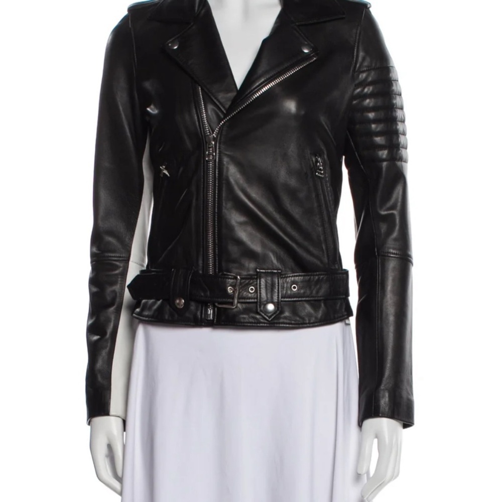 EACH X OTHER Alessandra D’urso Leather Moto Jacket